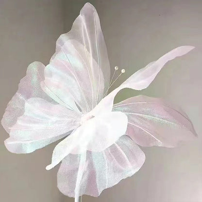 50cm Big Simulation Butterfly 3D Outdoor Shopping Mall Wedding Festival Decoration Hollow Large Hanging Gauze Fake Butterfly