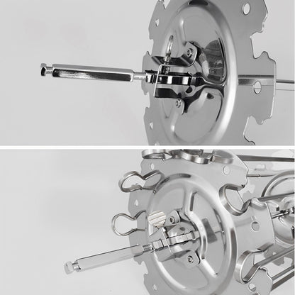 Oven Grill Cage Stainless Steel Meat Skewer Cage Heat-Resistant BBQ Roaster Non-Stick Kebab Maker Machine Meat Rotisserie Skewer