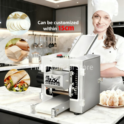Máquina Automática Profissional de Massa para Dumpling, Laminadora Elétrica de Massa para Wonton Gyoza, Equipamento Comercial de Cozinha para Restaurantes