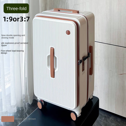 Nova Mala de Viagem com Abertura Lateral Grande Capacidade Bagagem 5 Rodas Antidesmoronamento Trolley Case 20 Polegadas Mala de Mão PC