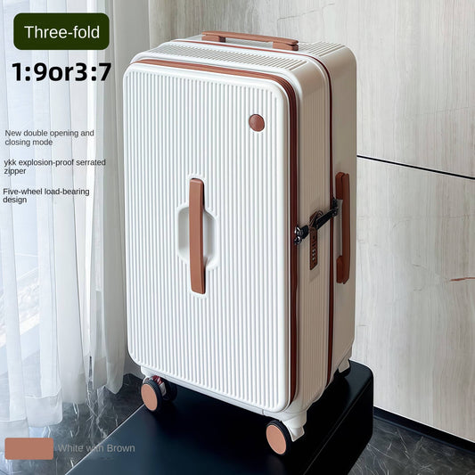 New Side-Opening Suitcase Large Capacity Luggage 5-Wheels Anti-Collapse Trolley Case 20-Inch Carry-On PC Travel Suitcase