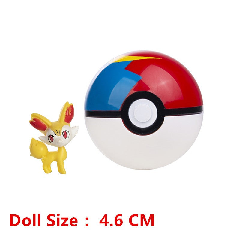 Pokémon Pokeball Com Desenhos Animados Filme Anime Figura Pikachu Charmander Eevee Squirtle Vulpix Qualidade Pet Action Model Brinquedos Presentes