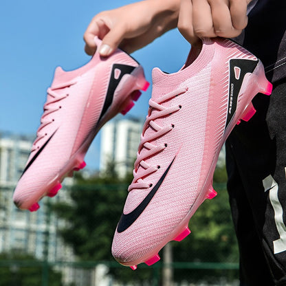 New Men Outdoor Football Boots Soccer Shoes Cleats Match Training TF/FG Grass Ankle Long Spikes Sport Hot-selling High-quality