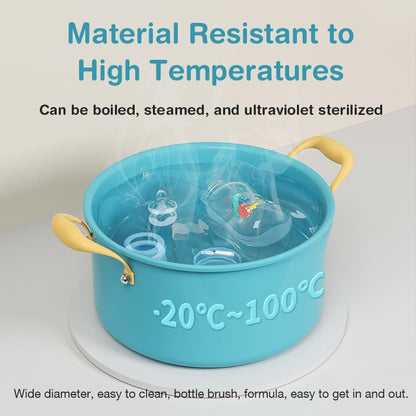 150/240ml Baby PP Bottle Wide Mouth Newborn Baby Bottle Drop-Resistant Baby Milk Bottle Newborn Cartoon Pattern Cup BPA Free