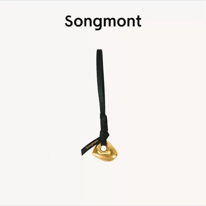 Songmont Genuine Leather Mini Bucket Bag Adjustable Drawstring Multi Straps White Black Blue Casual Chic Crossbody Bag Oversized