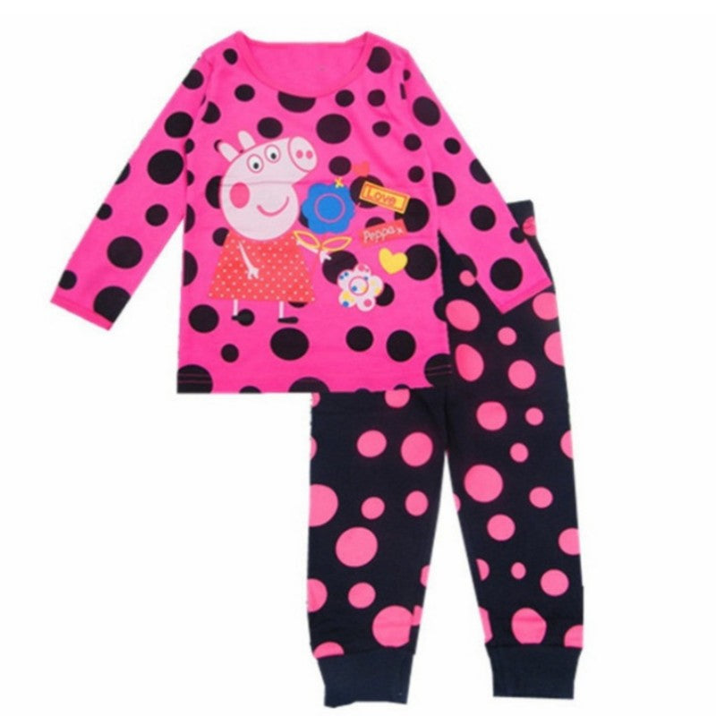 New Kids Pajama Set Cotton Soft minnie Print Loungewear Long Sleeve Pjs Sleepwear for Toddler Boys Girls