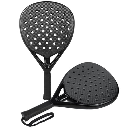 Raquetes de Padel de Carbono Profissionais 3K/12K para Homens, Superfície Áspera com Núcleo de Espuma de Memória Macia em EVA para Treinamento