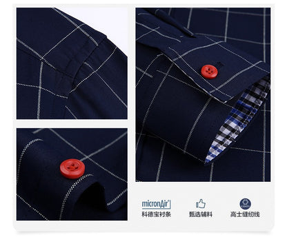 Brand New Men Shirt Male Dress Shirts Plaids Men's Casual Long Sleeve Business Formal Plaid Men's Shirt Camisa Social