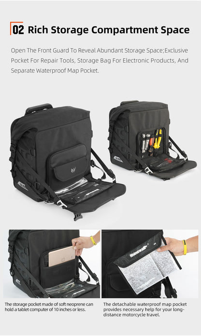 Rhinowalk Motorcycle Side Bag Quick Release Waterproof 35L Anti-Theft With Lock Hole For BMW R1300GS  R1250GS R1200GS S1000XR