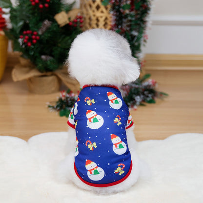 Roupas de Natal para Cachorros Roupas Macias para Gatos Camiseta Fofa de Árvore de Natal Roupa para Pets para Ano Novo Roupas Quentes Fantasia Yorkies