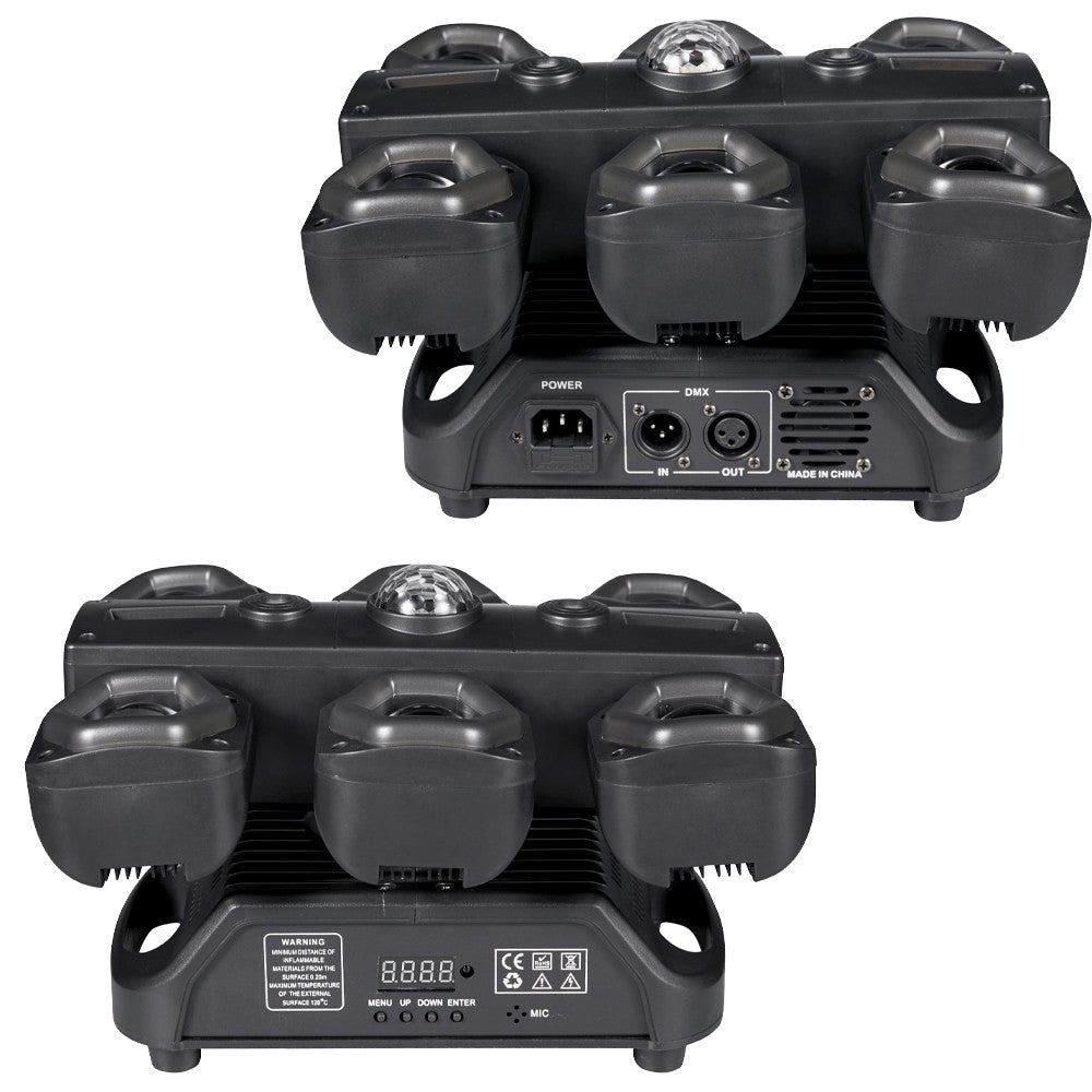 New 120W 6*15W Beam Effect Moving Head RGBW Wash for Dj Disco Party Wedding Show Bar Golden Light Bluemoon Pro Stage Lighting