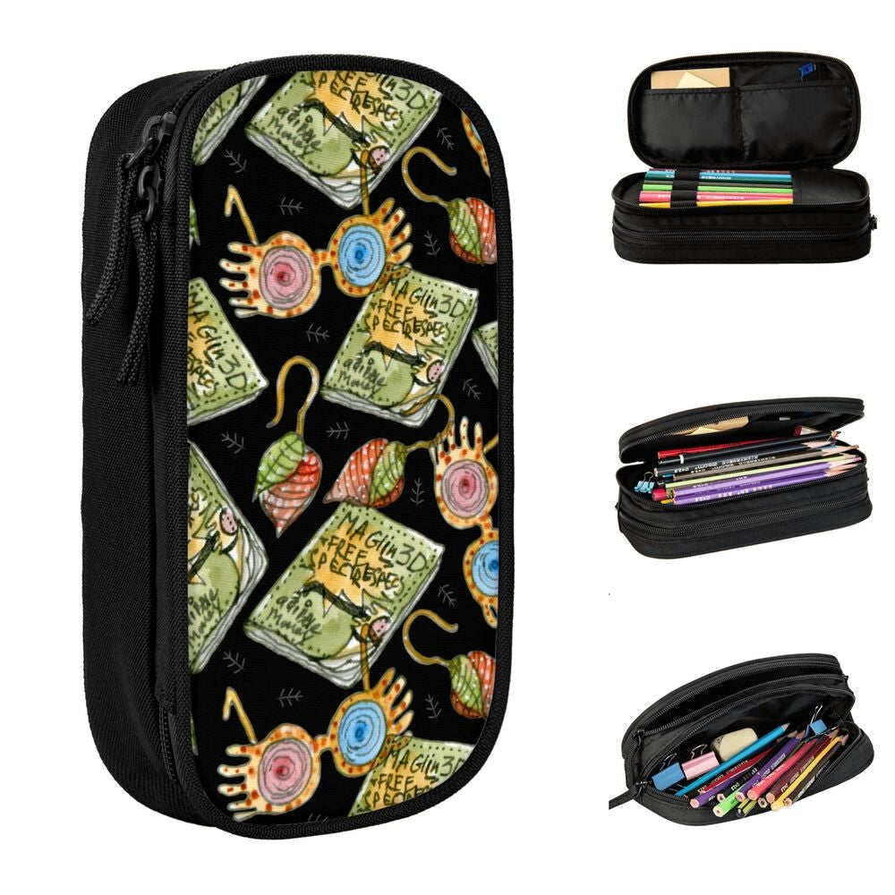 Desenho Animado Harries Filme P-Potters Magic World Estojo de Lápis Caneta Suporte Bolsas Estudante Material Escolar Necessaire Estojo de Lápis