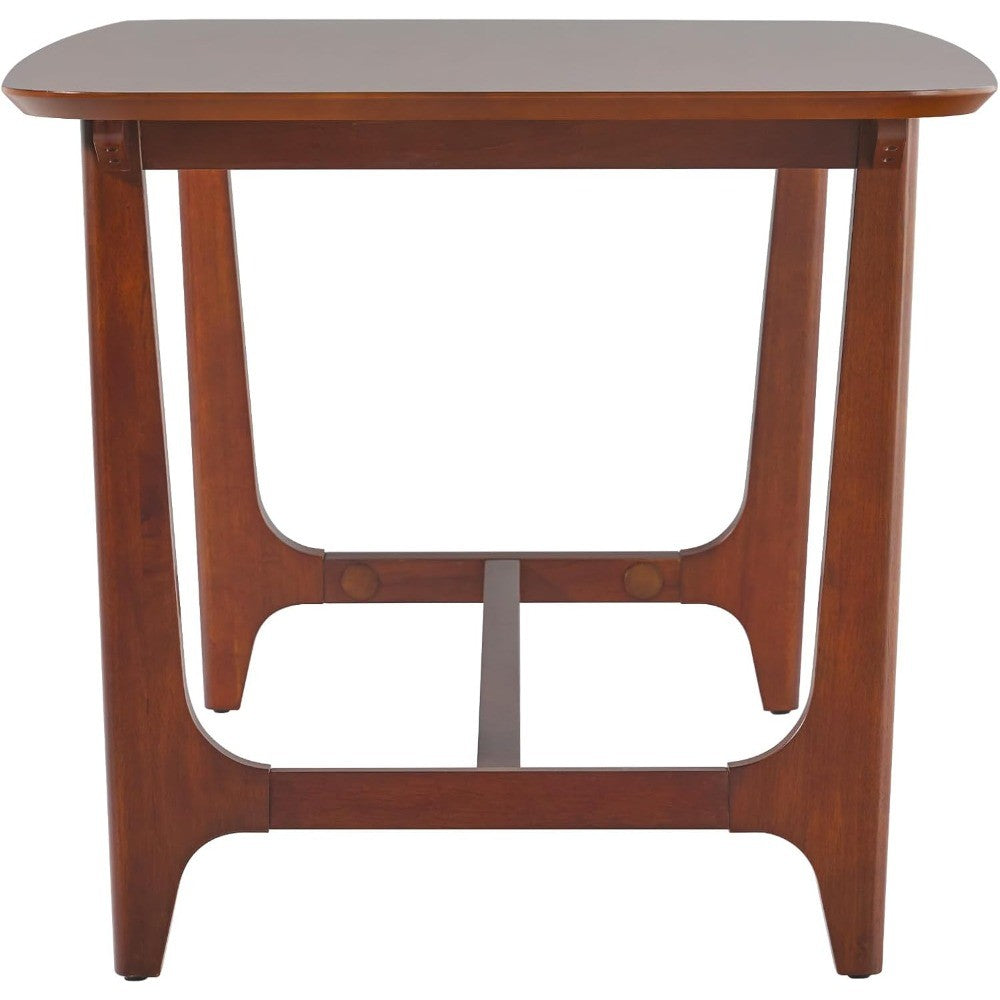 Mid-Century Modern Solid Wood Trestle Base Dining Table, 60 Inch
