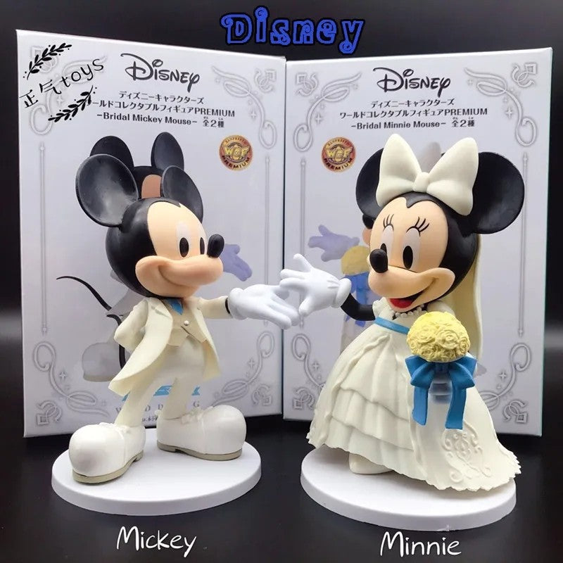 Disney Desenho Animado Minnie Mickey Mouse Ação Casamento Presentes bonecas Crianças Figuras de Ação Brinquedo Crianças Brinquedo de Presente