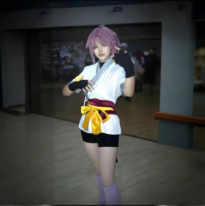 Machi Komacine Cosplay Costume Pink Wig Halloween Carnival Costumes for Women Anime Cosplay Outfits Dress
