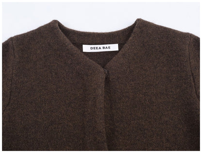 Ladies Coat With Plush Hem Faux Fur Single Breasted Patchwork Knitted Coat Autumn And Winter Daily Fashion Versatile Coat