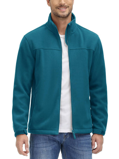 TACVASEN Winter Windproof Fleece Jackets Full Zip Mens Winter Jacket Multi-Pockets Work Coats Hiking Windbreaker Climbing Parka