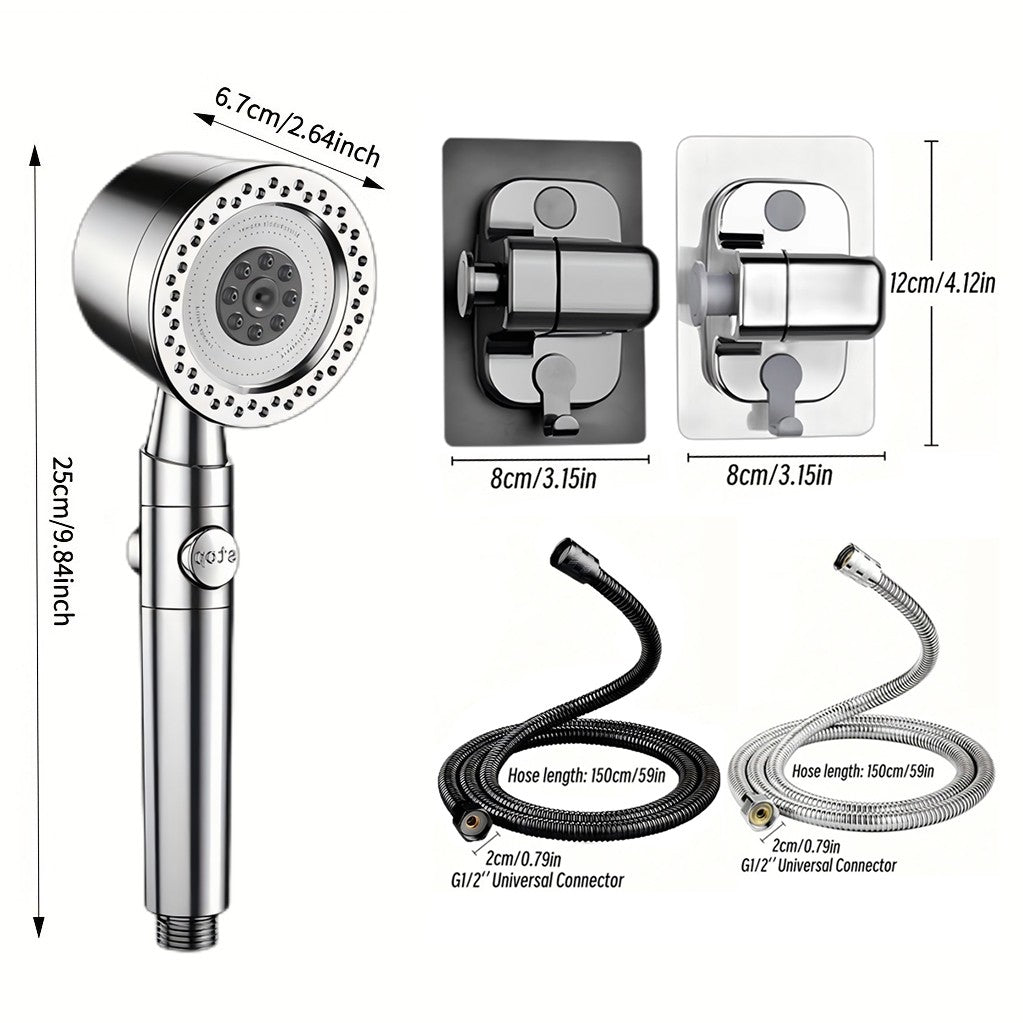 5 Modos de Pulverização Chuveiro Econômico de Água ABS Chuveiros de Mão Spa Grande Fluxo Portátil Banheiro Filtro Bico de Torneira de Chuveiro Conjunto