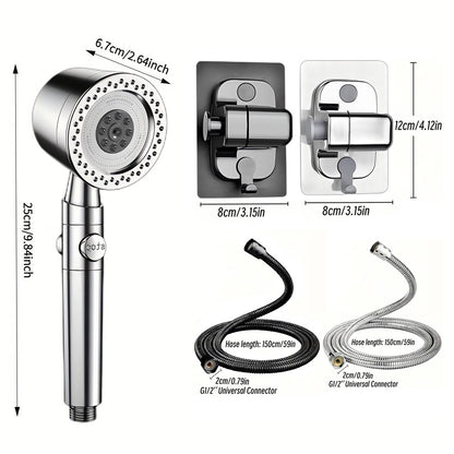 5 Modos de Pulverização Chuveiro Econômico de Água ABS Chuveiros de Mão Spa Grande Fluxo Portátil Banheiro Filtro Bico de Torneira de Chuveiro Conjunto