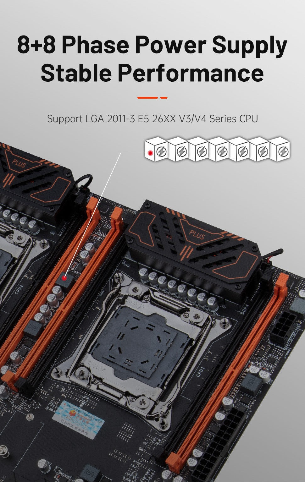 HUANANZHI X99 F8D PLUS LGA 2011-3 XEON X99 Motherboard support Intel Dual CPU E5 2640 2666 2670 2696 V3 V4 DDR4 RECC NVME NGFF