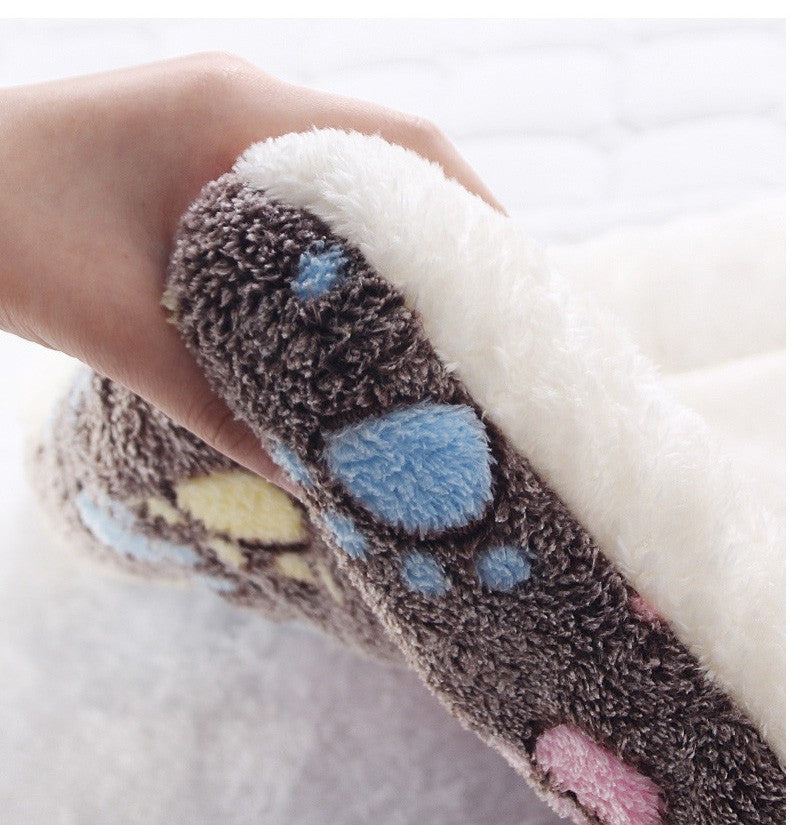 Manta para Cama de Cachorro Engrossada de Flanela Tapete Macio para Dormir de Animais de Estimação para Cães Gatos Cobertor Quente de Inverno para Animais de Estimação