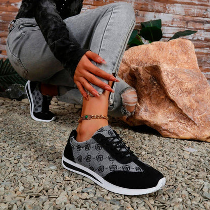 Women Thick Soled Cross Round Head Thin Fashion Shoes Women Comfortable  Breathable Casual Wear-resistant Shoes Zapatos De Mujer