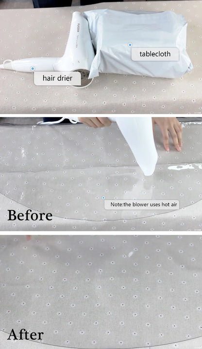 Round PVC Table Cloth Transparent Soft Glass Film Protection Pad Tablecloth Waterproof Oilprpoof Dining Kitchen Desk Protector