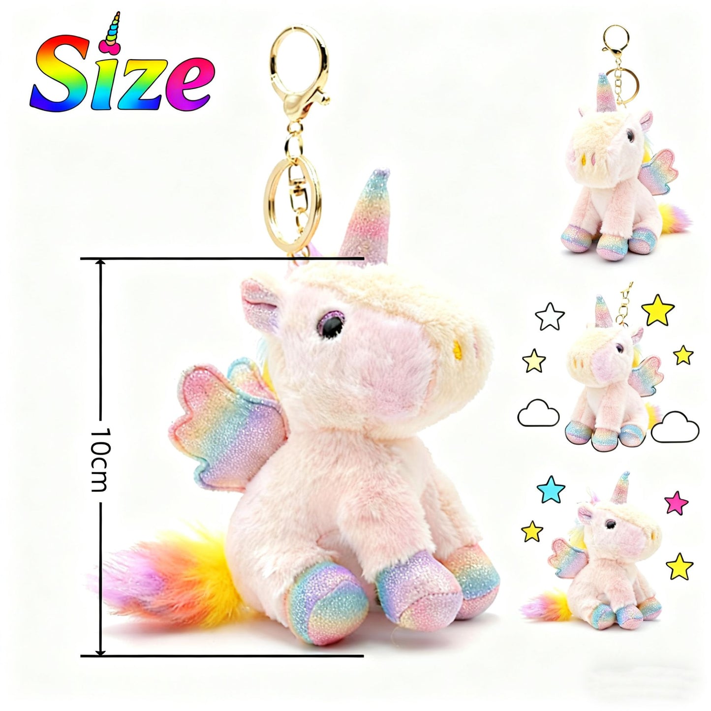 Mini Plush Unicorn Stuffed Animals Unicorn Party Favors Bulk Toys DIY Plush Keychain Stuffed Animal for Kids Party Favor