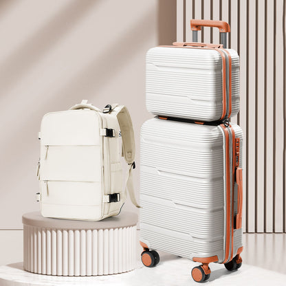 Travel Suitcase set 3 Piece Rolling Carry on Luggage Set Women Men Trolley Case Backpack Boarding Cabin Suitcase Wheels 20 24''