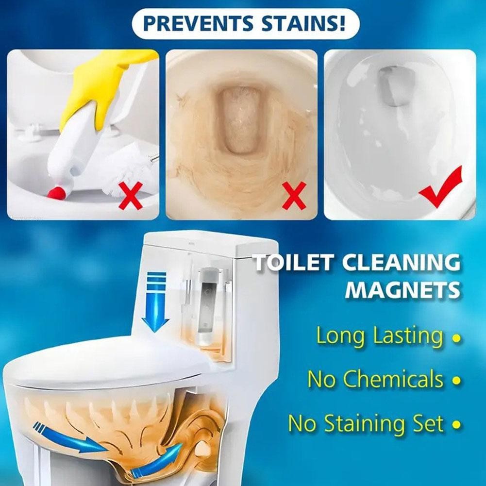2/1Pcs Toilet Cleaning Magnets Long Lasting No Staining Magnetic Toilet Cleaner For Bathroom Tank Cleaning Supplies