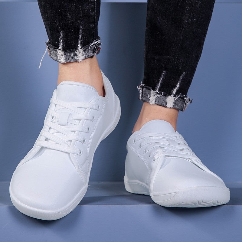 Oiaano Wide Toe Men Minimalist Shoes Comfortable Sneakers Leather Casual Shoes Black Slip On Leisure Loafers Drive Office