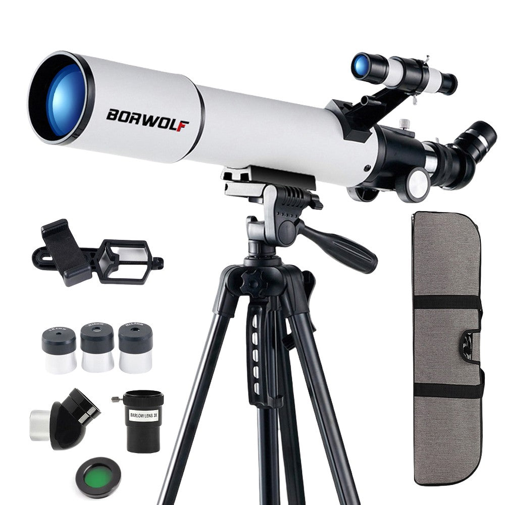 BORWOLF 70500 Telescópio Astronômico Profissional para Espaço Monocular Lente 70MM Poderosa Visão Noturna para Estrelas e Lua
