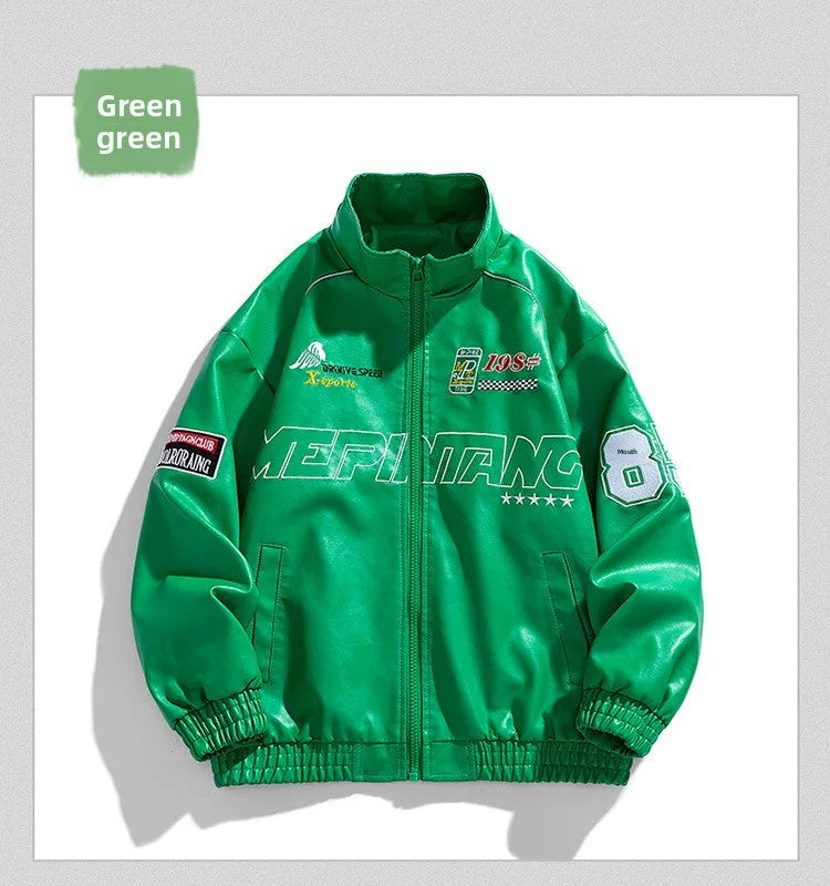 Casual Loose Men's Motorcycle Jacket Street Style Trendy Brand Spring Hot Sale Of The Season New High Street Fashion Couple's To