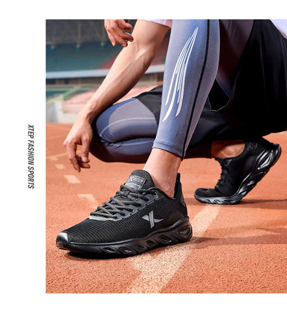Tênis de Corrida Masculino Xtep Primavera 2025 Calçado Esportivo Absorvente de Suor Tênis Esportivo Esportivo Resistente ao Desgaste com Estabilidade 880119115131