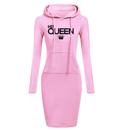 Daily Women's Dresses Simple Women's Dresses Hooded Athletic Casual Knee Dress Hoodie Pockets Slim Fit Hot Fashion