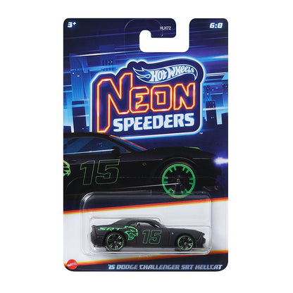 Hot Wheels Neon Speeders Series 8 Diecast Car Set 1/64 Scale Models Mazda RX-7 Datsun 510 B C D HLH72 Collectible Toy Xmas Gifts
