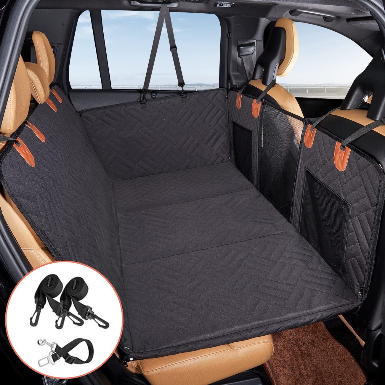 Capa de Carro Removível de Inverno Extensão Traseira Almofada para Cães Impermeável à Prova de Arranhões Antiderrapante Rede Almofada de Assento Traseiro para Pet