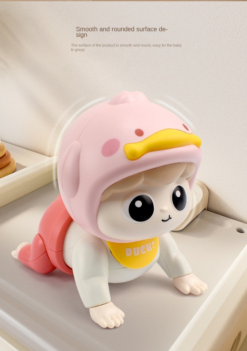 1PC Crawling Doll Baby Toy with Music, Aged 0-1, Learning Crawling Guidance and Head Up Training