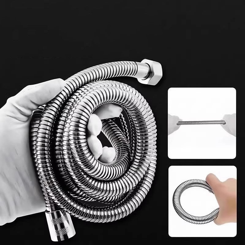 Mangueira de chuveiro flexível de aço inoxidável 1.5/2M Mangueira de água longa Mangueira de extensão Tubo de encanamento Acessórios de banheiro