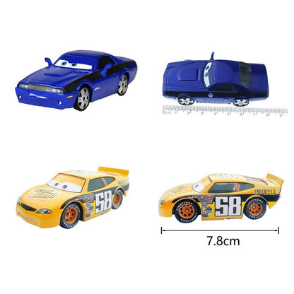 Carros 2 Disney Pixar Carros 3 Fabulous Hudson Hornet Sally Mate Relâmpago McQueen Carrinhos de Liga Metálica Fundida Modelo Presente para Crianças Brinquedo para Meninos