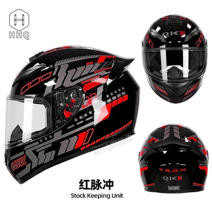 Novo capacete de moto Bluetooth para homens e mulheres, cobertura total, antiembaçante, capacete de moto integral