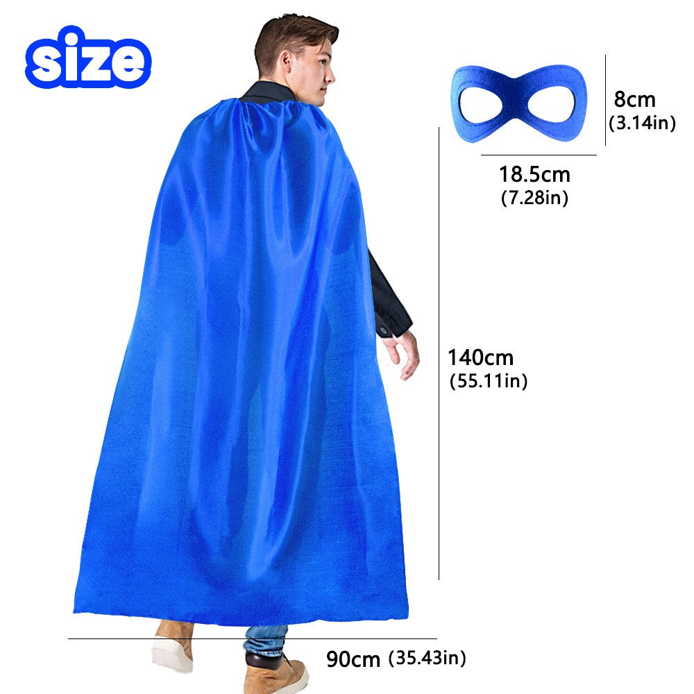 Halloween Solid Color Cloak Men Dress Up Party Mask Adult Mask Ball Women Cloak Performance Prop Cosplay Funny Superhero Capes