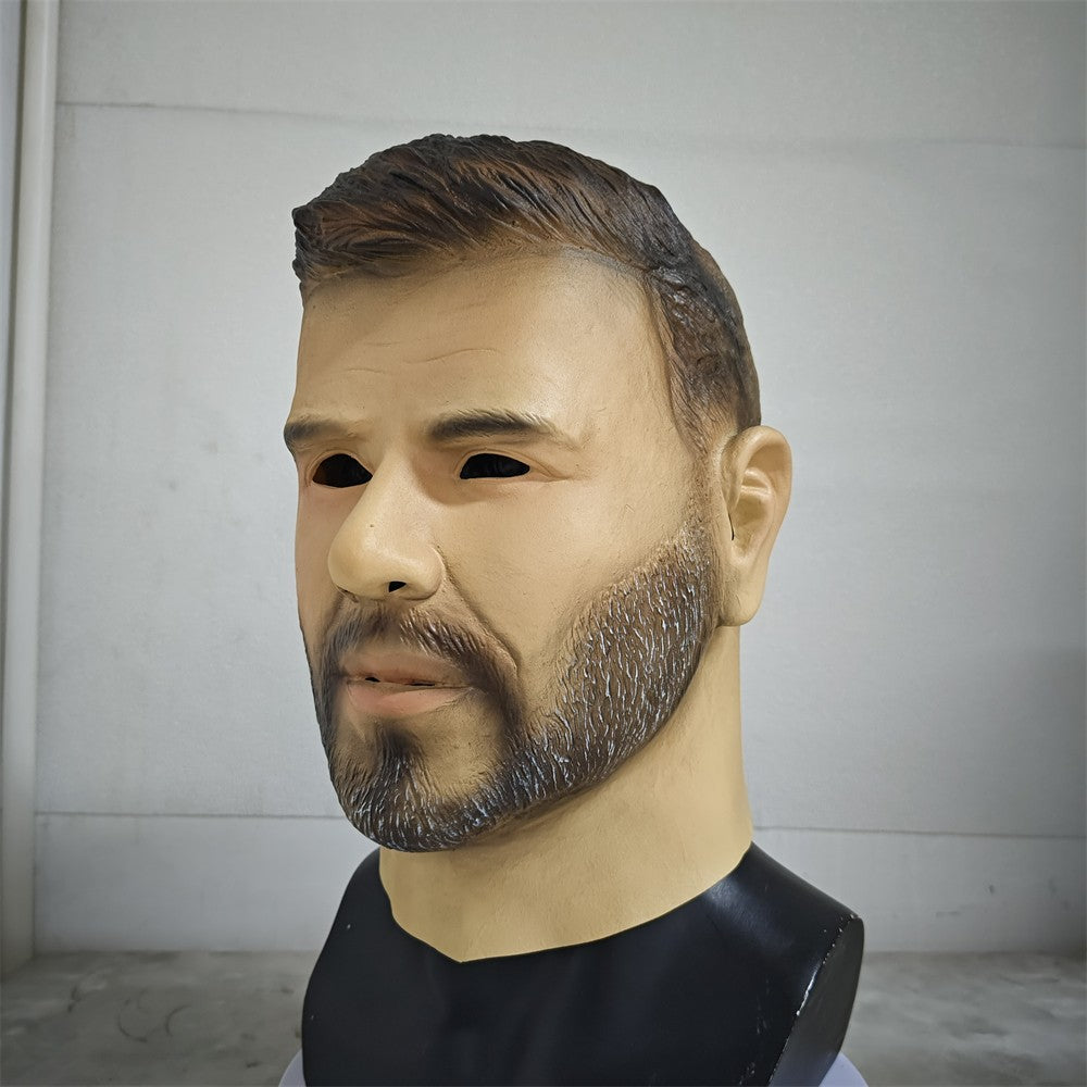 Realistic Latex Male Mask Chris Hemsworth Celebrity Mask Halloween Carnival Costume Party Fancy Dress Adult Prank Head Cover
