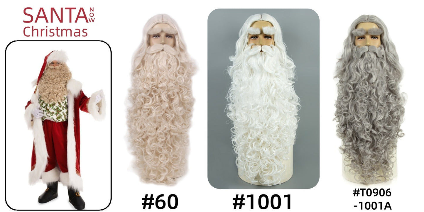 Conjunto de Peruca e Barba de Papai Noel REEWES para o Natal, Acessório de Cosplay, Peruca Sintética Loira para Homens, Fantasia de Halloween
