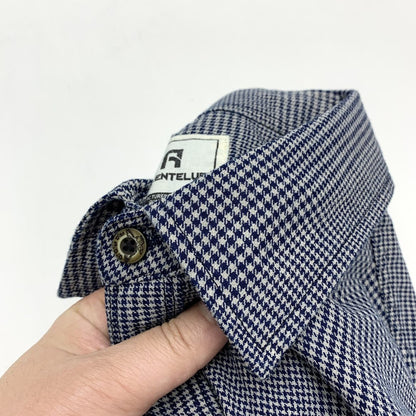 Plaid shirt Men's vintage shirt American cargo cotton loose casual coat