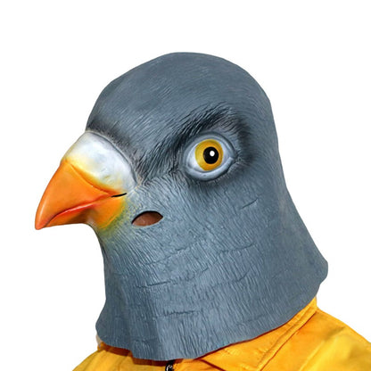 Pigeon Mask Funny Animal Cosplay Costume Latex Bird Head Mask Halloween Prank Prop Bar Club Rave Party Supplies Dove Mask