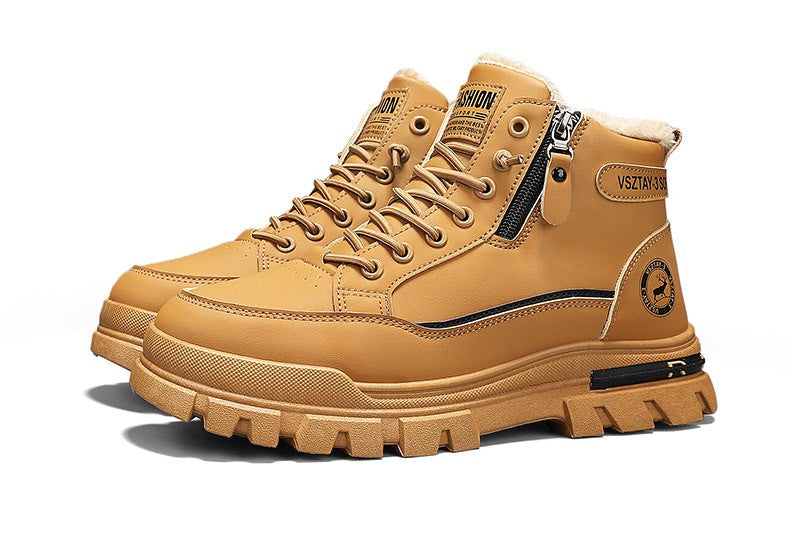 Men's winter warm ankle boots, new anti-slip sports shoes, men's motorcycle snow boots Botas Para Hombre