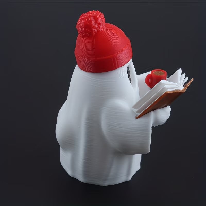 Cute Ghost Reader Figurine Collectible Figurines Ornaments Fashionable And Fun for Christmas Decor Or Living Room/Desk Display