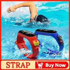 Disney Princess Kids Digital Watch Cartoon Action Figure Snow White LED Touch Waterproof Electronic Watch Toys for Children