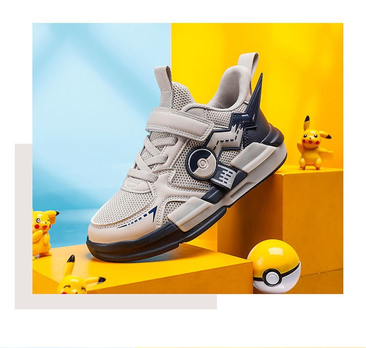 Pokemon Pikachu Children Sports Shoes Spring and autumn Fashion Anime Boy Sneakers Student Breathable Non-slip Running Shoe